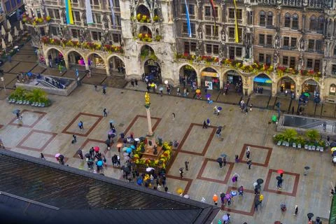 Marienplatz square in Munich, Foto stock