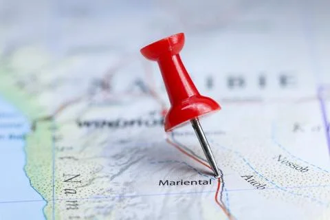 Mariental, Namibia pin on map Stock Photos