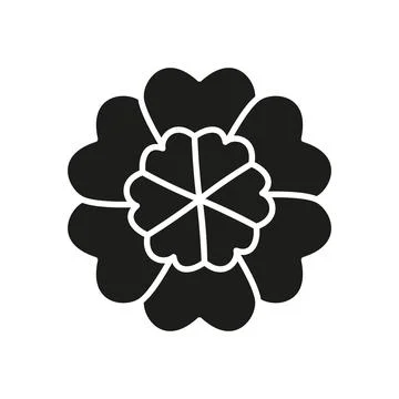 Marigold flower icon features a vibrant and cheerful design Stock Illustration