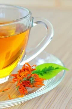 Marigold herbal tea Stock Photos