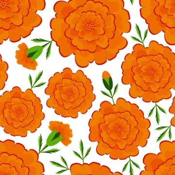 Marigold. Seamless Pattern. Day of the Dead. Mexican festival Stock-Illustration