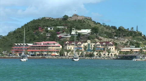 Marigot Harbor-zoom Vídeo Stock 782936
