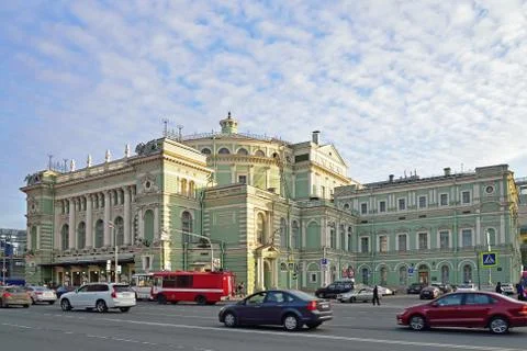 The Mariinsky Opera and ballet theatre on Arts square in St. Petersburg Stock Photos