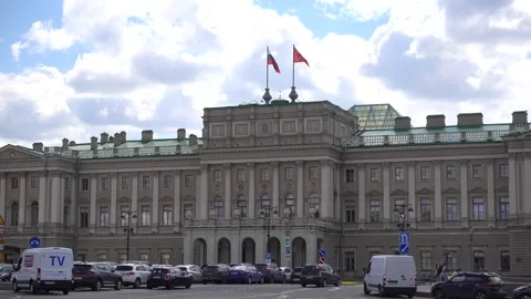 Mariinsky Palace, currently the legislative Assembly of Saint Petersburg. Video stock 155675773