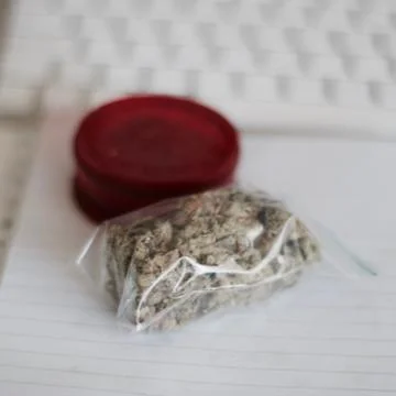 Marijuana in bag Stock Photos