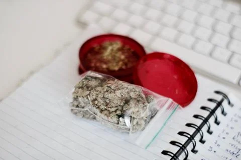 Marijuana in bag Stock Photos