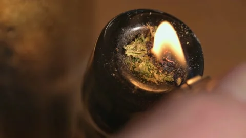 Marijuana being smoked close up Stock Footage 179539257