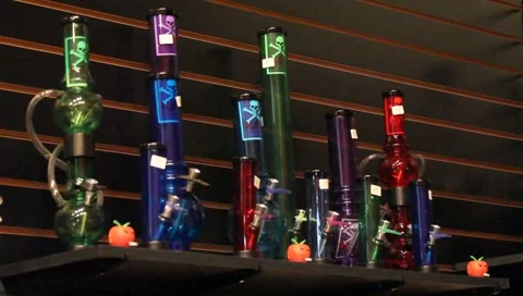 Marijuana Bongs Stock Footage 4586616