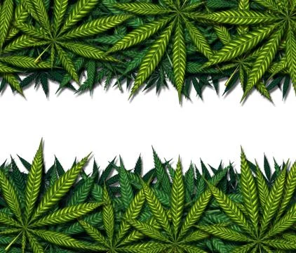 Marijuana Border Design Stock Illustration