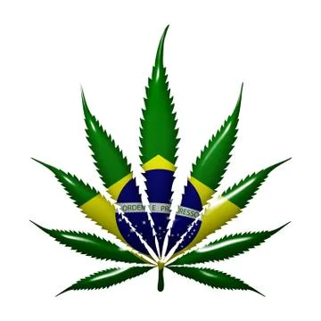 Marijuana in brazil Stock Illustration