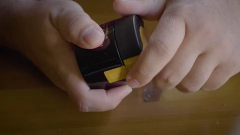 Marijuana buds in a jar Video stock 91800919