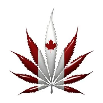 Marijuana in canada Stock Illustration