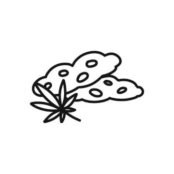 Marijuana cookies doodle icon, vector illustration Stock Illustration