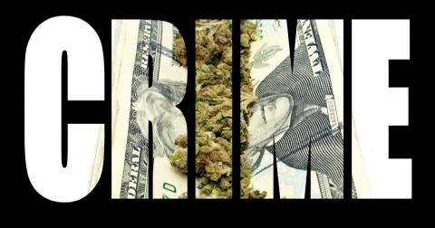 Marijuana, crime Stock Illustration