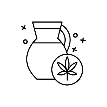 Marijuana drinks oil icon. Element of narcotic Stock Illustration