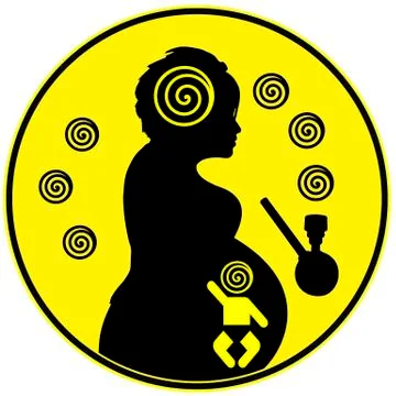 Marijuana during Pregnancy Stock Illustration