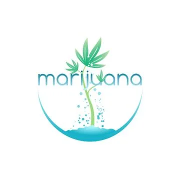 Marijuana emblem, vector illustration Stock Illustration