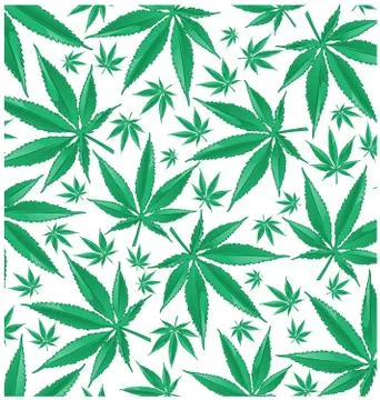 Marijuana green pattern background Stockillustratie
