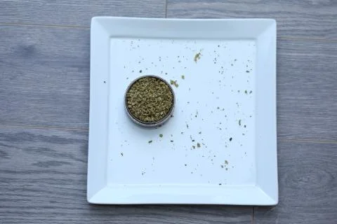 Marijuana in a grinder 스톡 사진