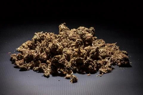 Marijuana isolated on a black background Stock Photos