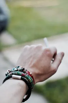 Marijuana joint in hand Stock Photos