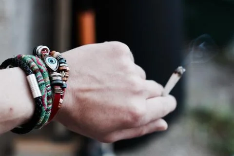 Marijuana joint in hand Stock Photos
