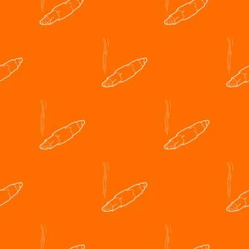 Marijuana joint pattern vector orange Stock Illustration