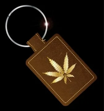 Marijuana Key Fob Illustrazione stock