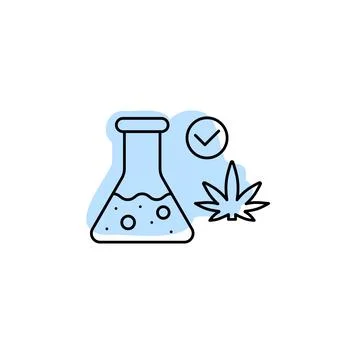 Marijuana, laboratory with color shadow vector icon in marijuana set Stock Illustration