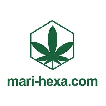 Marijuana leaf and a hexagon Stock Illustration