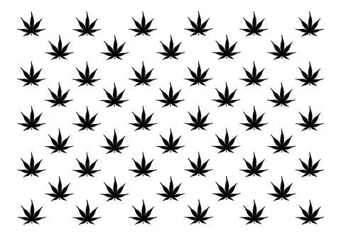 Marijuana leaf background wallpaper vector silhouette Stock Illustration