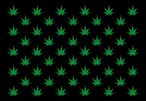 Marijuana leaf background wallpaper vector silhouette illustration isolated Stock Illustration