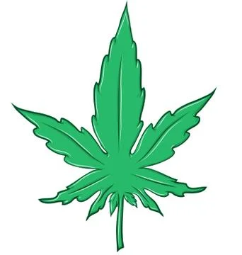 Marijuana leaf cartoon Stockillustratie