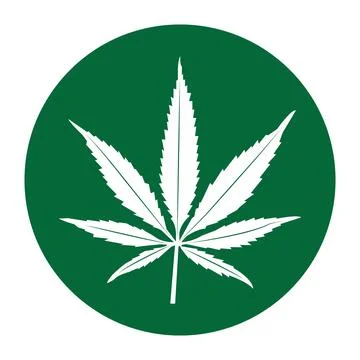 Marijuana leaf icon Stock Illustration