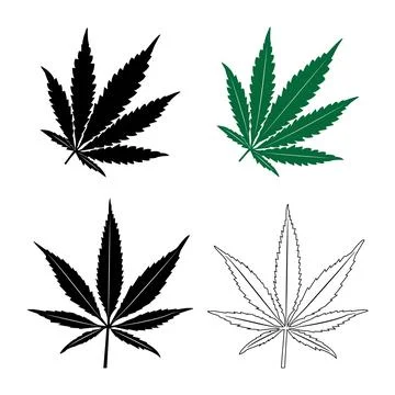 Marijuana leaf icon Stock Illustration