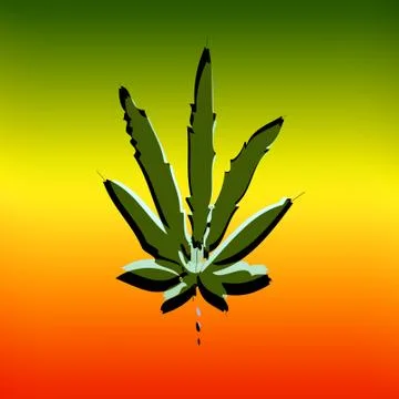 Marijuana leaf Stock Illustration