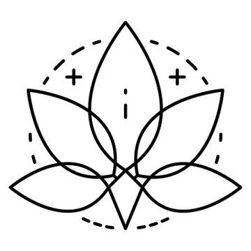 Marijuana leaf logo, outline style Illustrazione stock