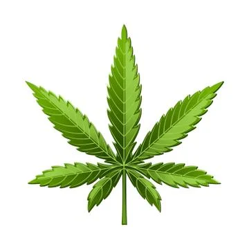 Marijuana leaf or cannabis leaf weed icon Stock Illustration