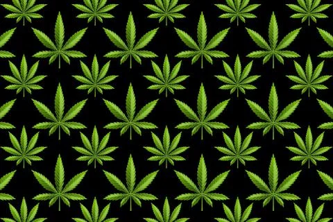 Marijuana leaf or cannabis leaf weed pattern Stock Illustration