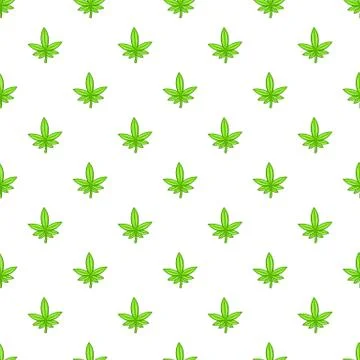 Marijuana leaf pattern, cartoon style Stock Illustration