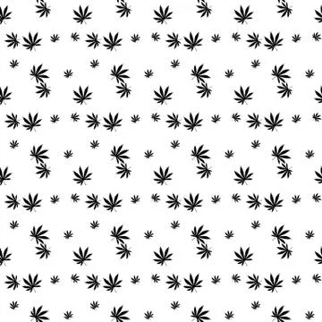 Marijuana leaf pattern. Simple illustration of marijuana leaf vector pattern Illustrazione stock