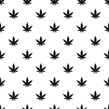 Marijuana leaf pattern, simple style Illustrazione stock