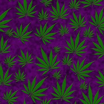 Marijuana Leaf Seamless Background Stock Illustration