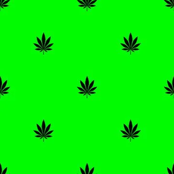 Marijuana leaf seamless pattern Stock Illustration