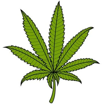 Marijuana leaf. Vector Illustration Stock Illustration