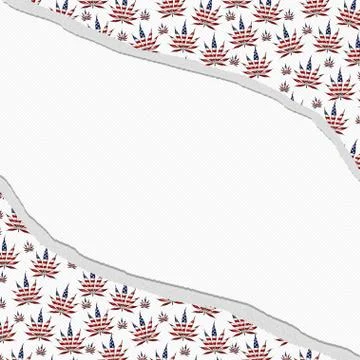 Marijuana leaves torn background Stock Illustration