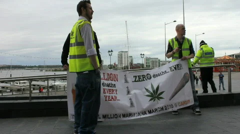 Marijuana March 10 Video stock 702490