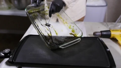 Marijuana oil processing. Stock Footage 70518559