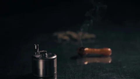 Marijuana Pipe Burning 1. A marijuana filled pipe smoking. More marijuana and a 스톡 동영상 83047896