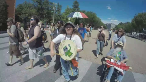 Marijuana Protest in Washington, DC Stock Footage 39943289